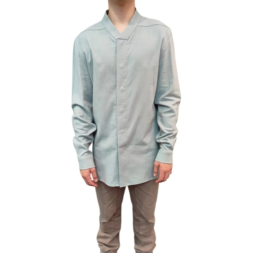 Rick Owens Hauts décontractés Chemise Pression Col V Flanelle ciel Snap collar R mehrfarbig