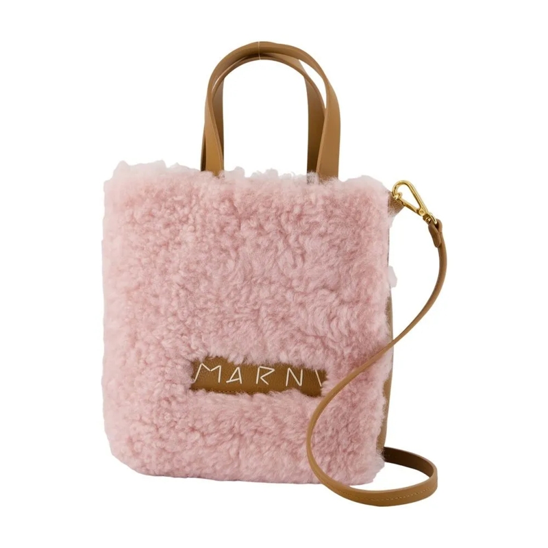 Marni Fourre-tout Museo Soft Shopper Bag - Leather - Pink Pink