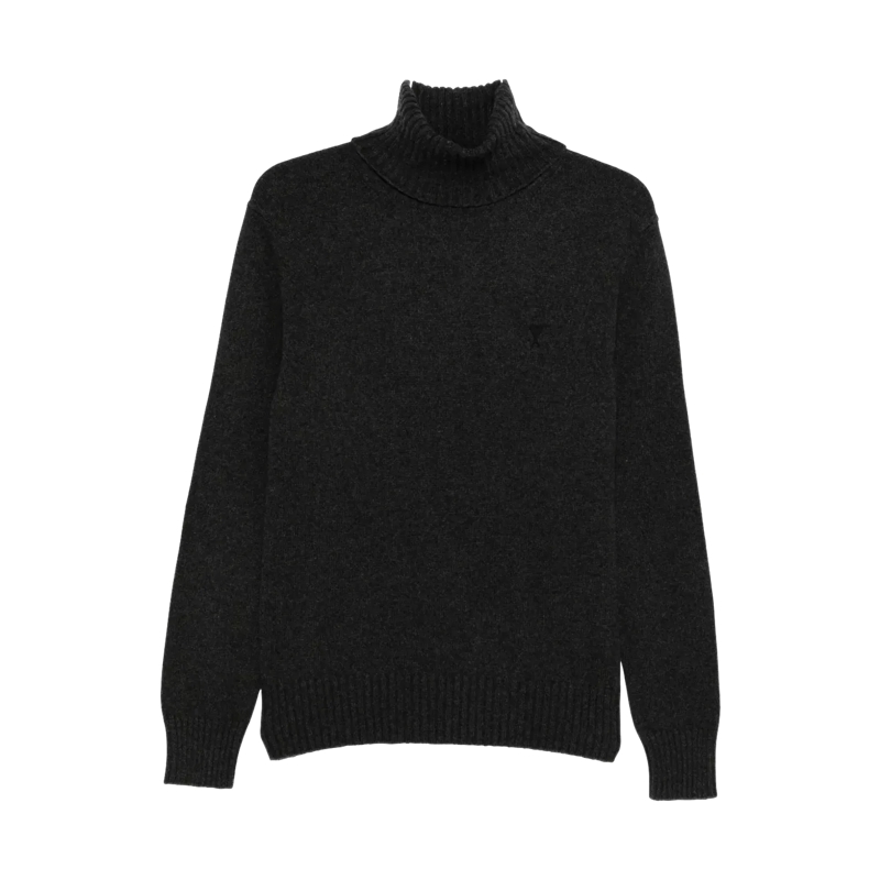AMI Paris Pull Ami De Coeur Rollkragenpullover anthracite anthracite