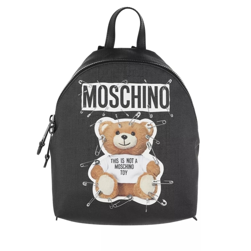 Moschino Logo Bear Backpack Black Rucksack