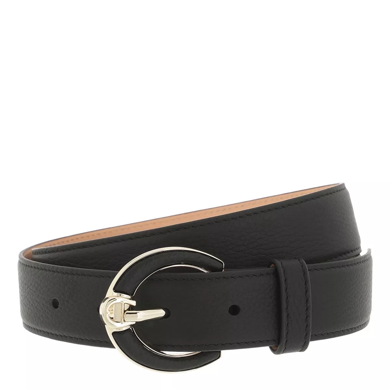 AIGNER Ledergürtel Logo Black