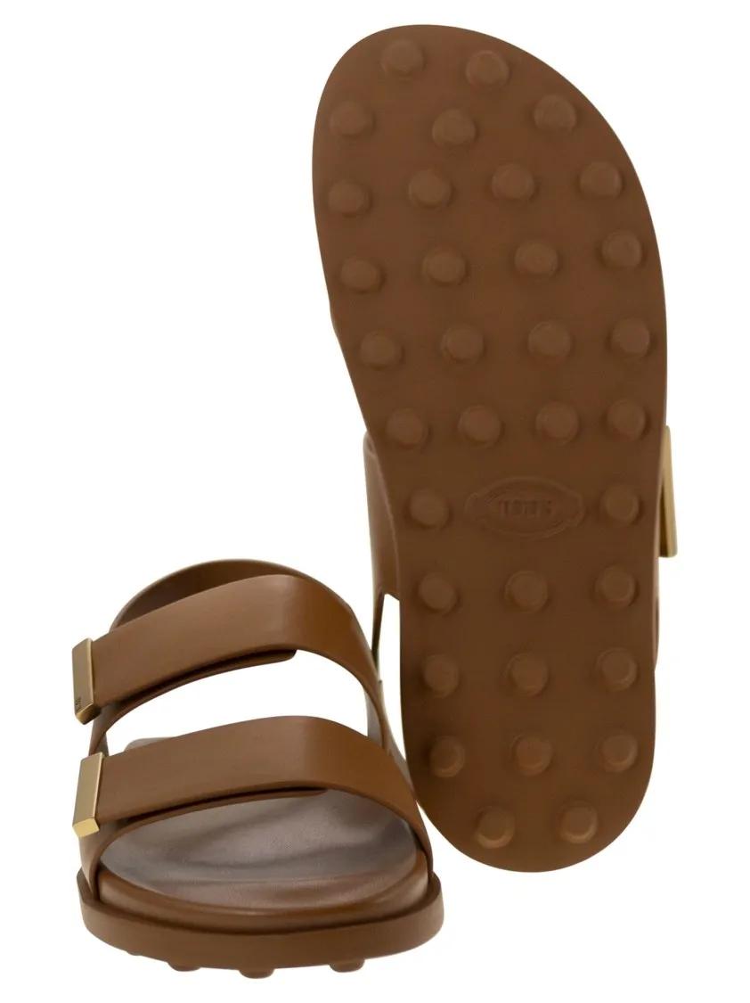 Thumbnail - Tod's Sandalen - Sandal With Two Leather Straps - Gr. 36,5 (EU) - in Braun - für Damen