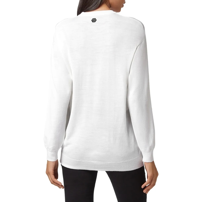 Philipp Plein Sweatshirt Rundhalspullover weiss(Image 2)