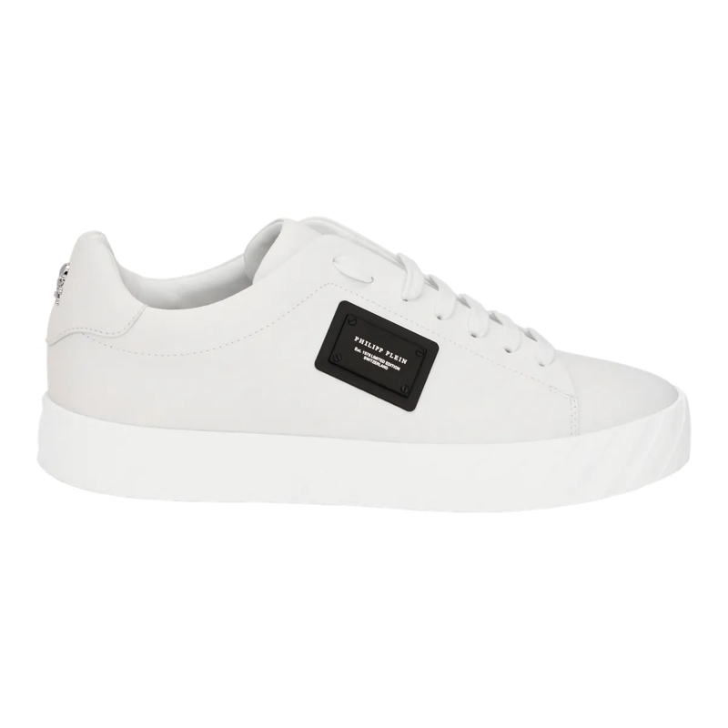 Philipp Plein Low-Top-Sneaker Lo-Top Turnschuhe Placca weiss(Image 3)