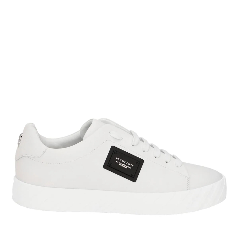 Philipp Plein Low-Top-Sneaker Lo-Top Turnschuhe Placca weiss(Image 2)