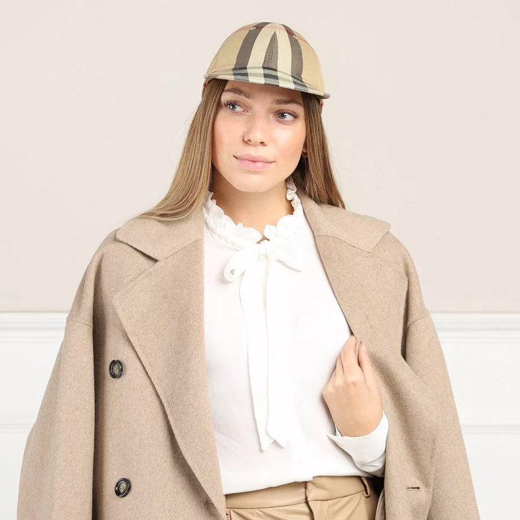 Burberry Reversible Check Cotton Baseball Cap Beige 