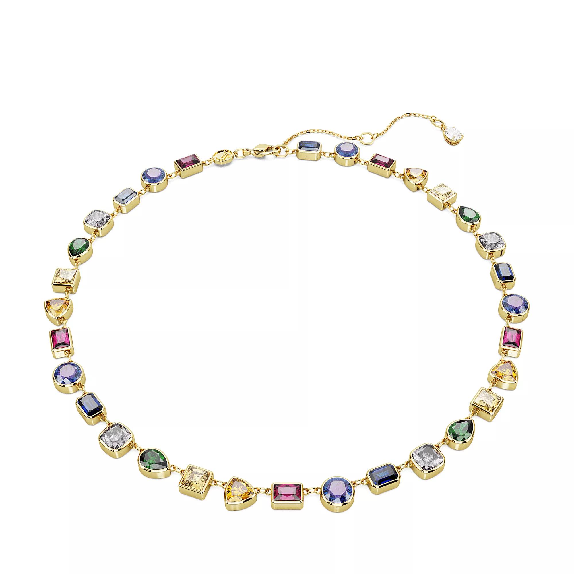 Swarovski Halskette - Stilla necklace, Mixed cuts, Gold-tone plated - Gr. unisize - in Mehrfarbig - für Damen