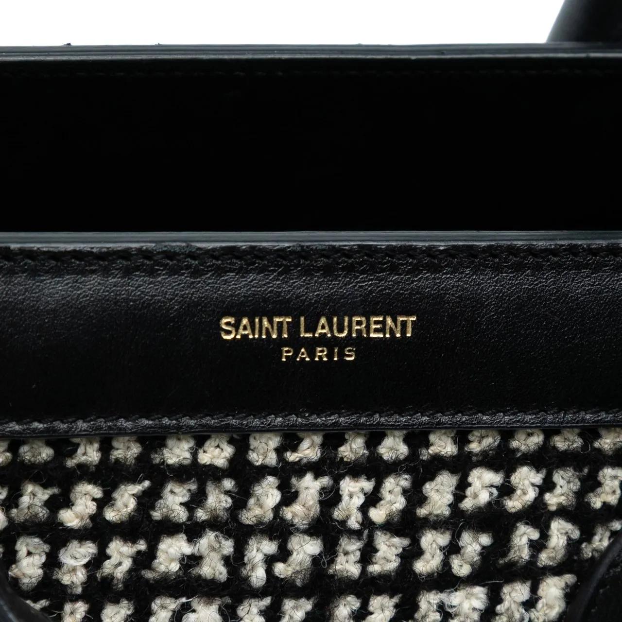 Thumbnail - Saint Laurent Hobo Bags - Small Tweed Houndstooth Sac De Jour Satchel - Gr. unisize - in Schwarz - für Damen