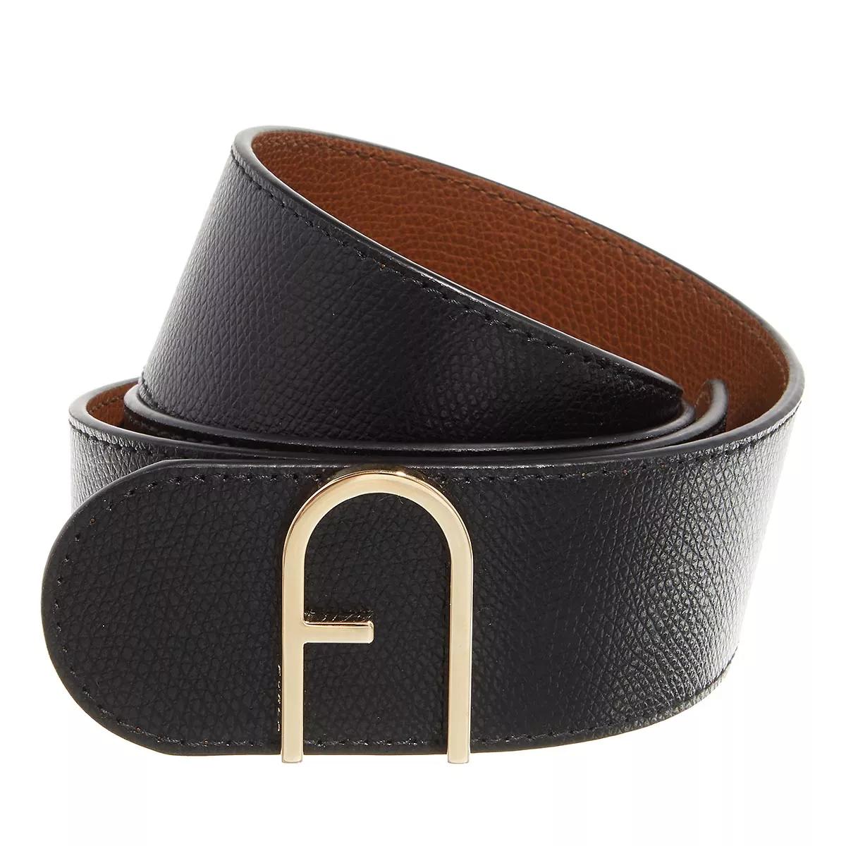 Furla Gürtel - Furla Flow Belt Rev. H.4,2 - Gr. 80 - in Schwarz - für Damen