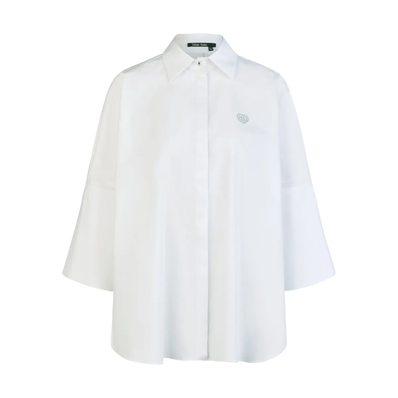 Marc Aurel Bluse Oversize Hemd weiss