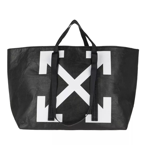 Off-White Wrinkled Commercial Tote Black White Sac à provisions
