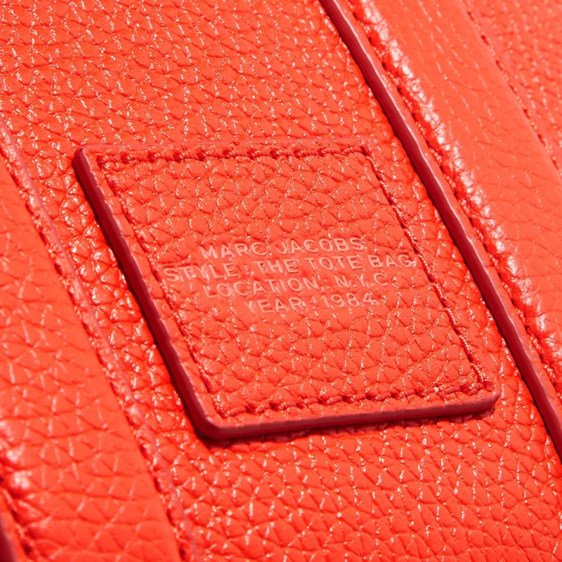 Marc Jacobs Tote The Leather Mini Tote Bag Electric Orange(Image 5)