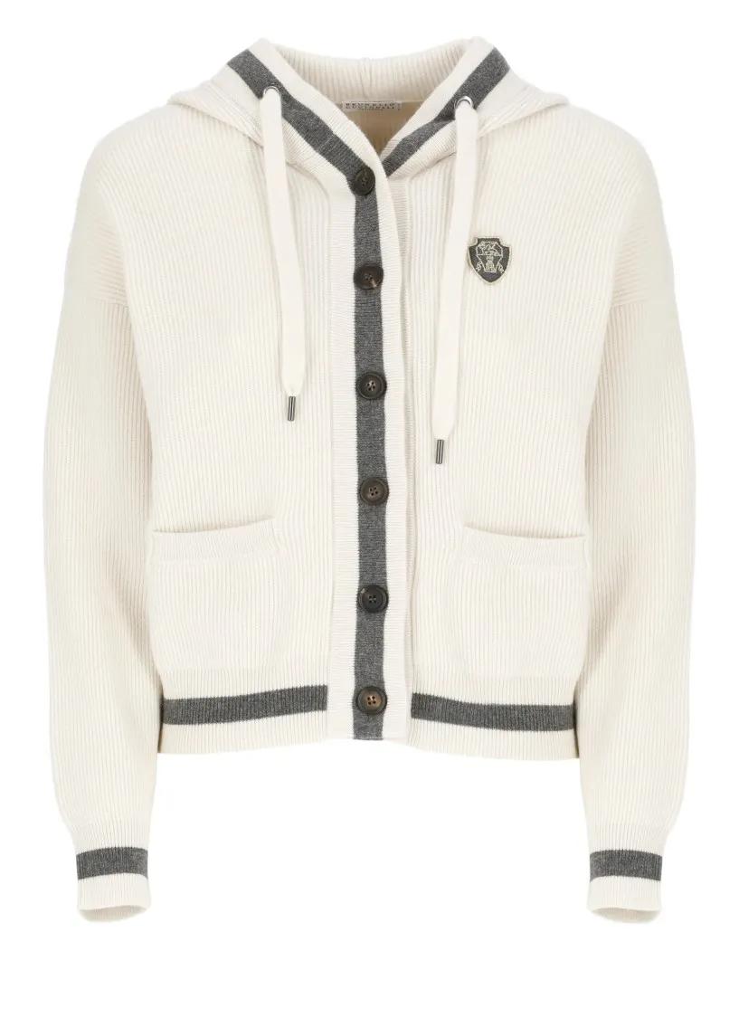 Brunello Cucinelli - Ivory Fabiana Filippi Cashmere Cardigan - Größe M -