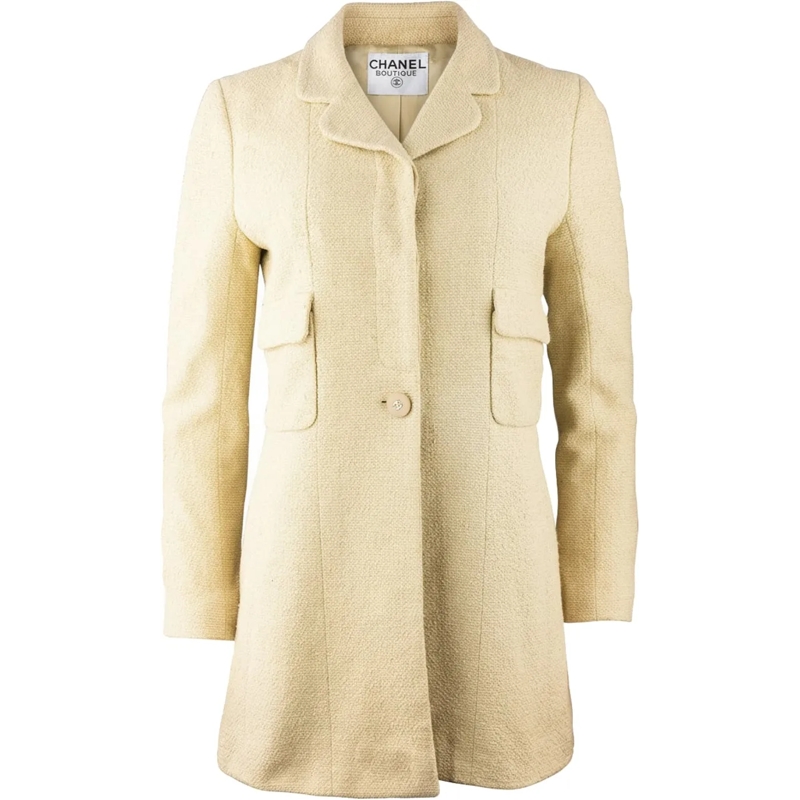 Chanel Übergangsjacke Chanel Classic Tweed Button Jacket (DE38 / FR40) grün