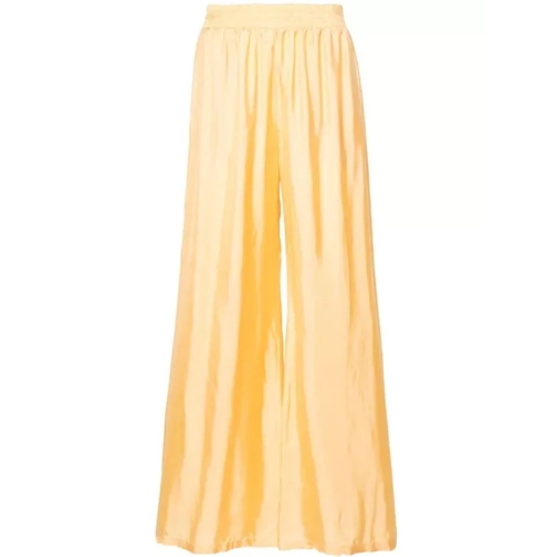 Fabiana Filippi Orange High-Waist Satin Palazzo Pants Orange 