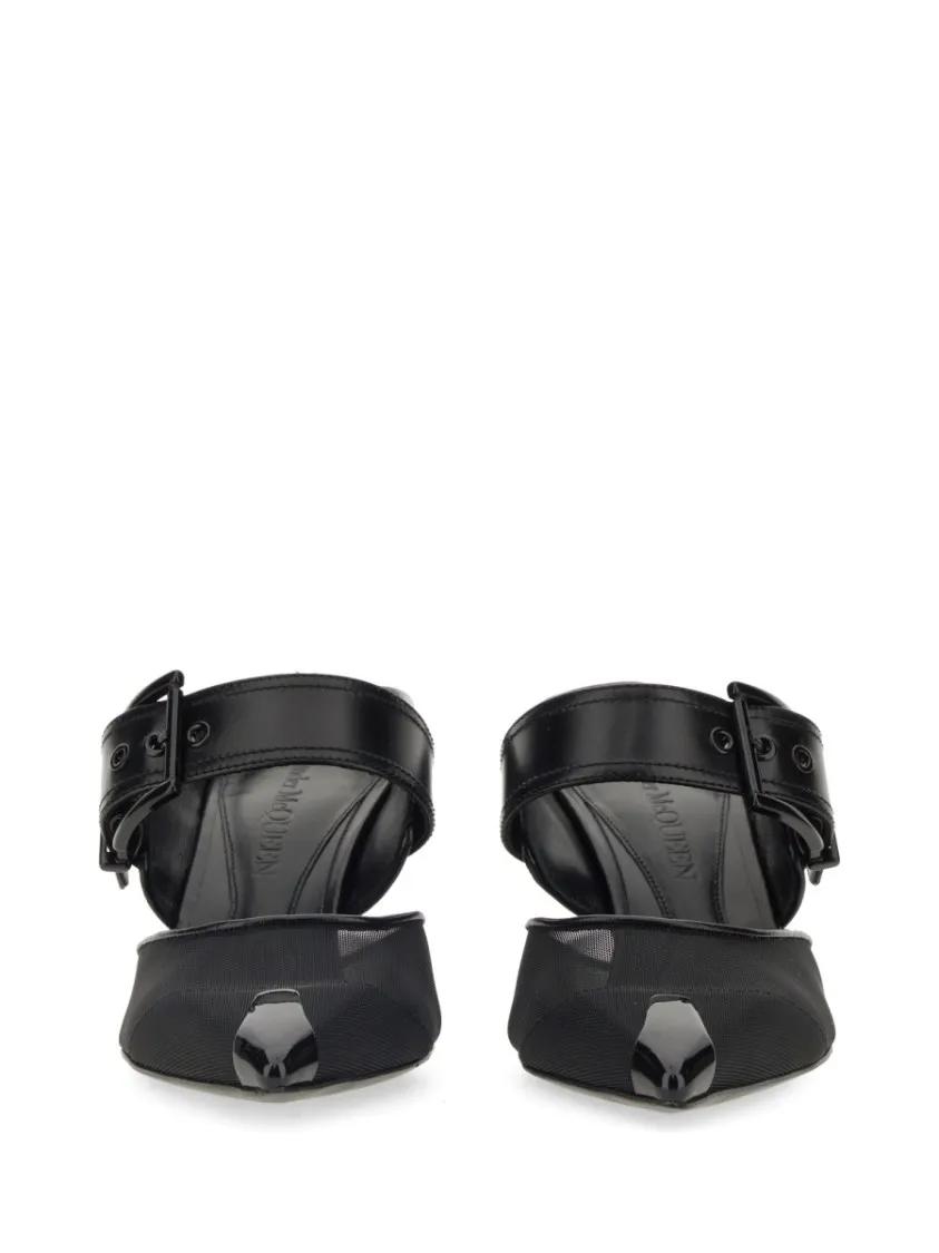 Thumbnail - Alexander McQueen Sandalen - Punk Sandal With Buckle - Gr. 37,5 (EU) - in Schwarz - für Damen