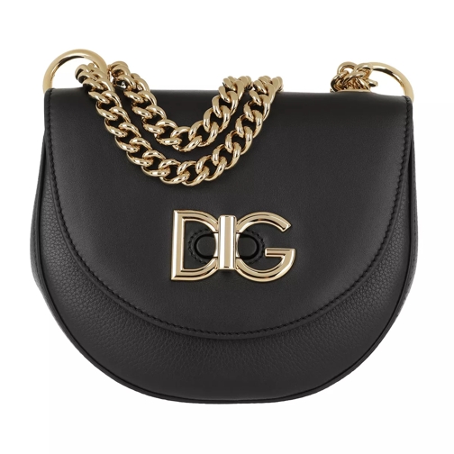Dolce&Gabbana Wi-fi Media Shoulder Bag Leather Black Sac à bandoulière