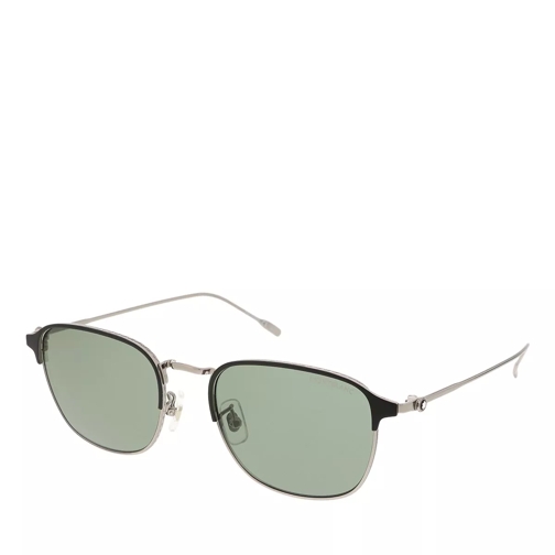 Montblanc MB0189S-005 54 Sunglass Man Metal Ruthenium-Ruthenium-Green Sunglasses