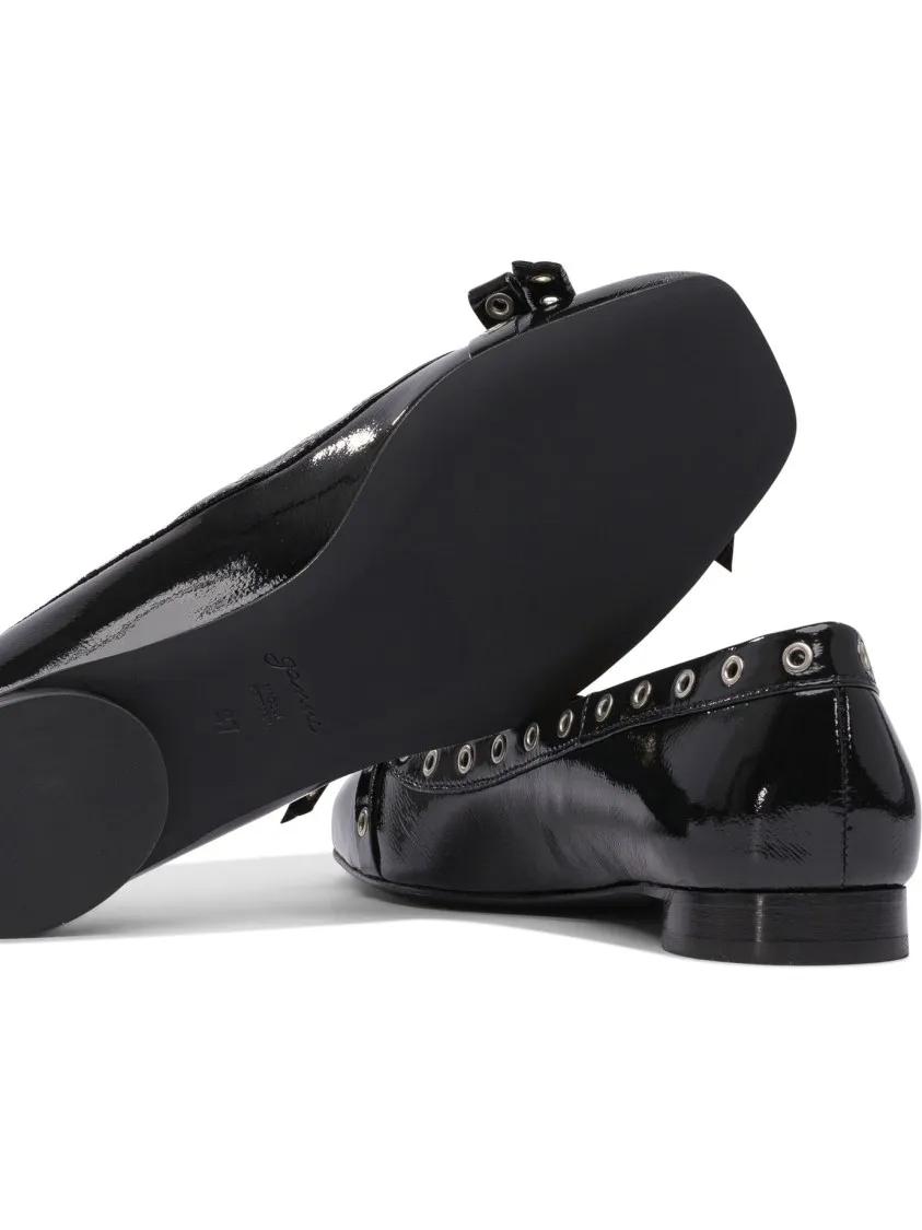 Thumbnail - Eyelet Bow Ballet Flats - Gr. 37 (EU) - in Schwarz