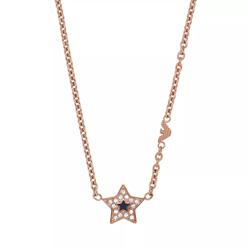 Emporio Armani Stainless Steel Chain Necklace Rose Gold-Tone Kurze Halskette