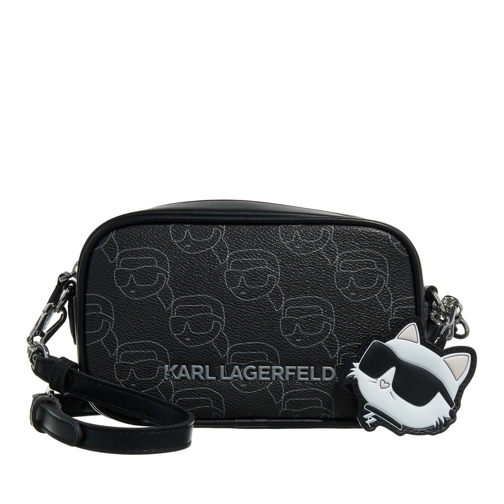 Karl Lagerfeld Crossbody Bag Ikon Mono Cc Camera Bag Nft Aop Black