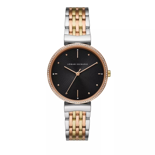 Armani Exchange Three-Hand Stainless Steel Watch Tri-Tone Quartz Horloge