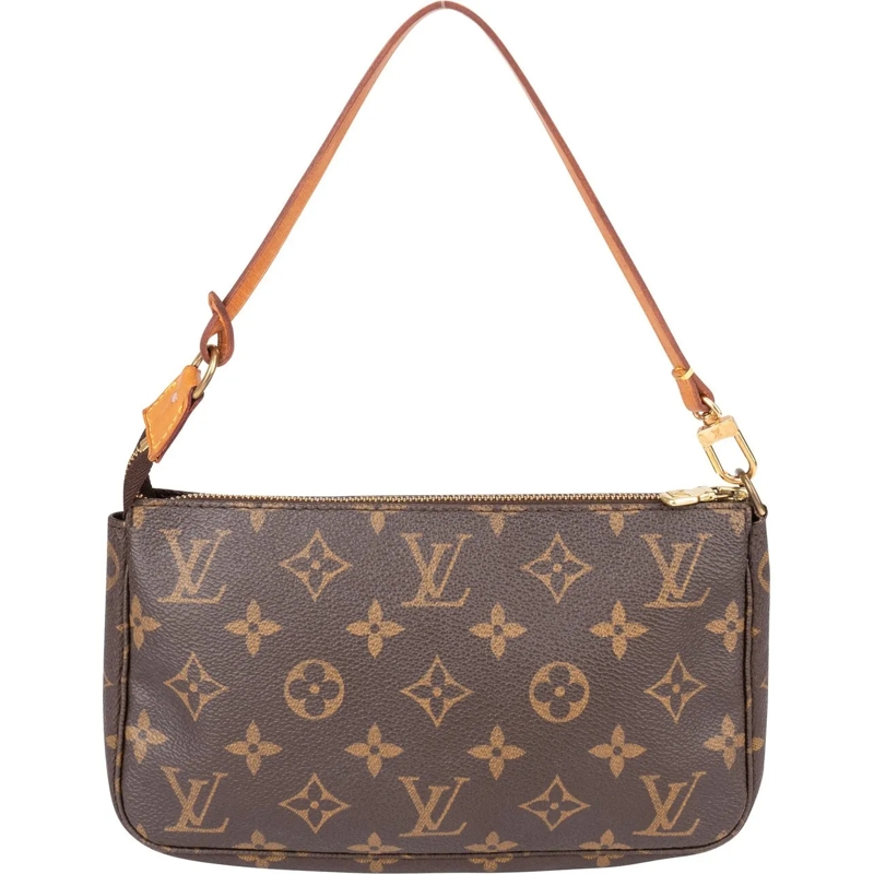 Louis Vuitton Schultertasche Louis Vuitton Canvas Monogram Pochette Accessoire  braun