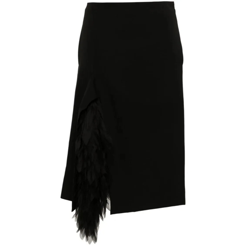 Stella McCartney Black Applique-Detailed Midi Skirt Black Midi Jurken