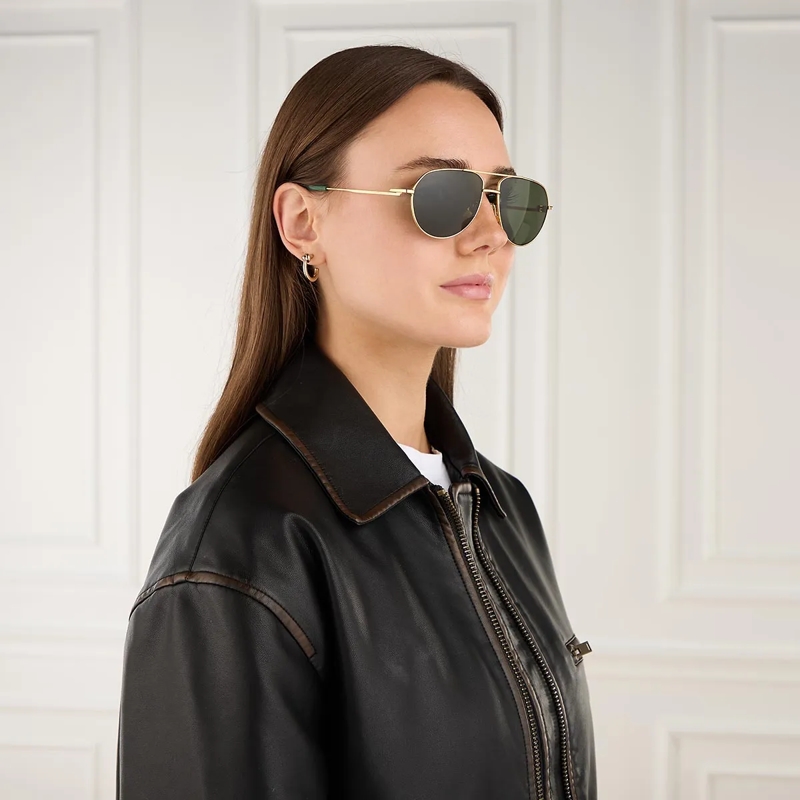 Bottega Veneta Zonnebril BV1302S-003 Gold-Gold-Green(Image 2)