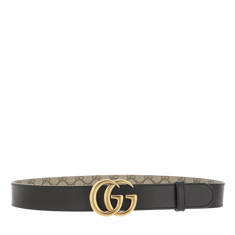 Gucci Wendegürtel Wendbarer GG Marmont Gürtel Beige/Schwarz(Image 2)