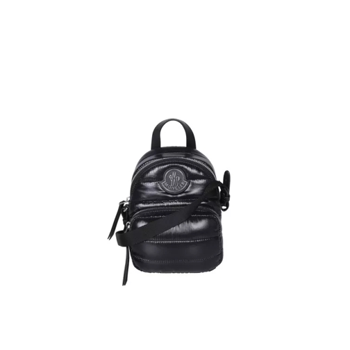Moncler Nylon And Leather Backpack Black Ryggsäck