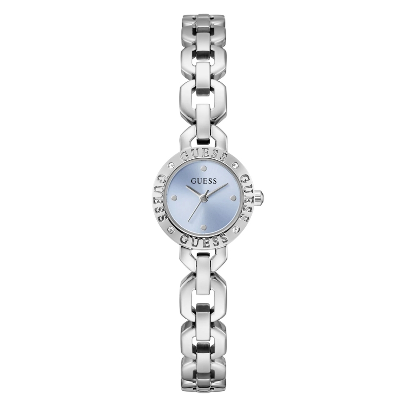 Guess Quarzuhr Quarz-Analoguhr Siren silber