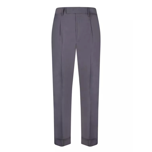 Pt Torino Blend Cotton Trousers Grey 