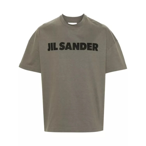 Jil Sander Khaki Logo-Print T-Shirt Green 