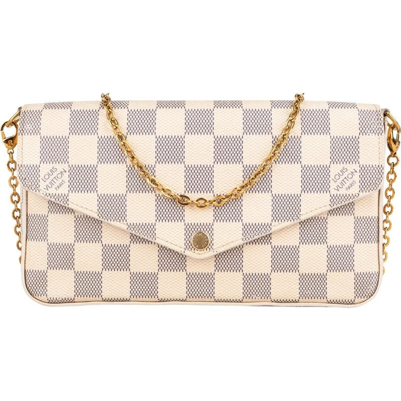 Louis Vuitton Tote Louis Vuitton Damier Azur Monogram Felicie Crossbo weiß