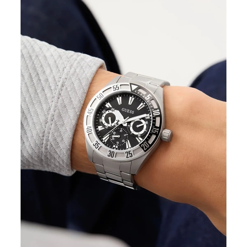 Guess Quarzuhr Quarz-Analoguhr Letterman silber(Image 3)