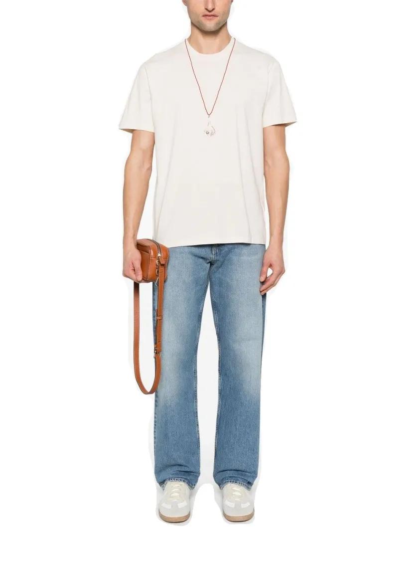 Thumbnail - Maison Margiela - Signature Four-Stitch Logo Crew Neck T-Shirt - Größe S - white