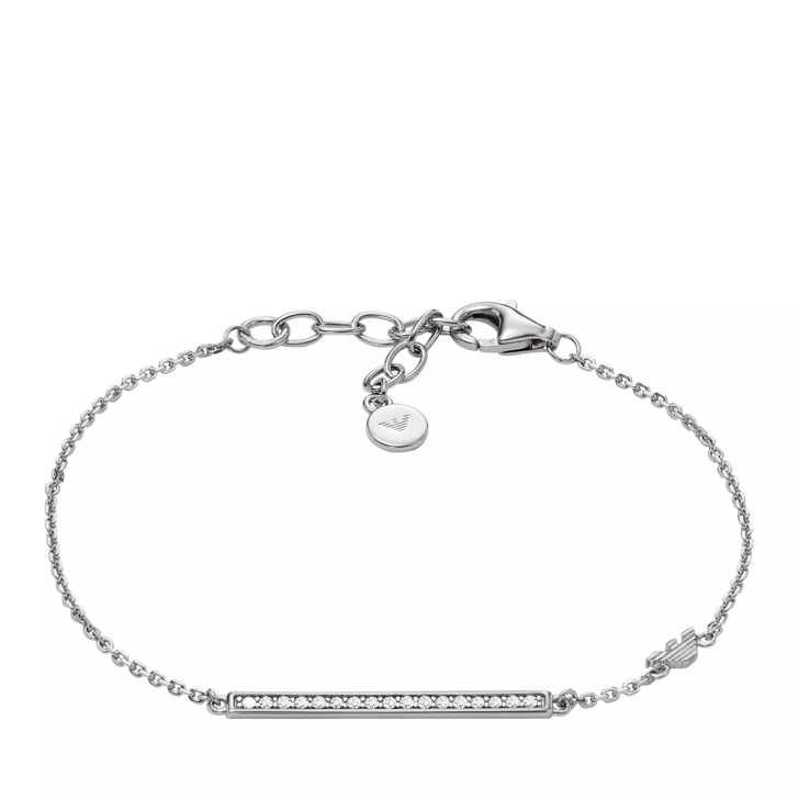 Emporio Armani Sterling Silver ID Bracelet Silver Bracelet