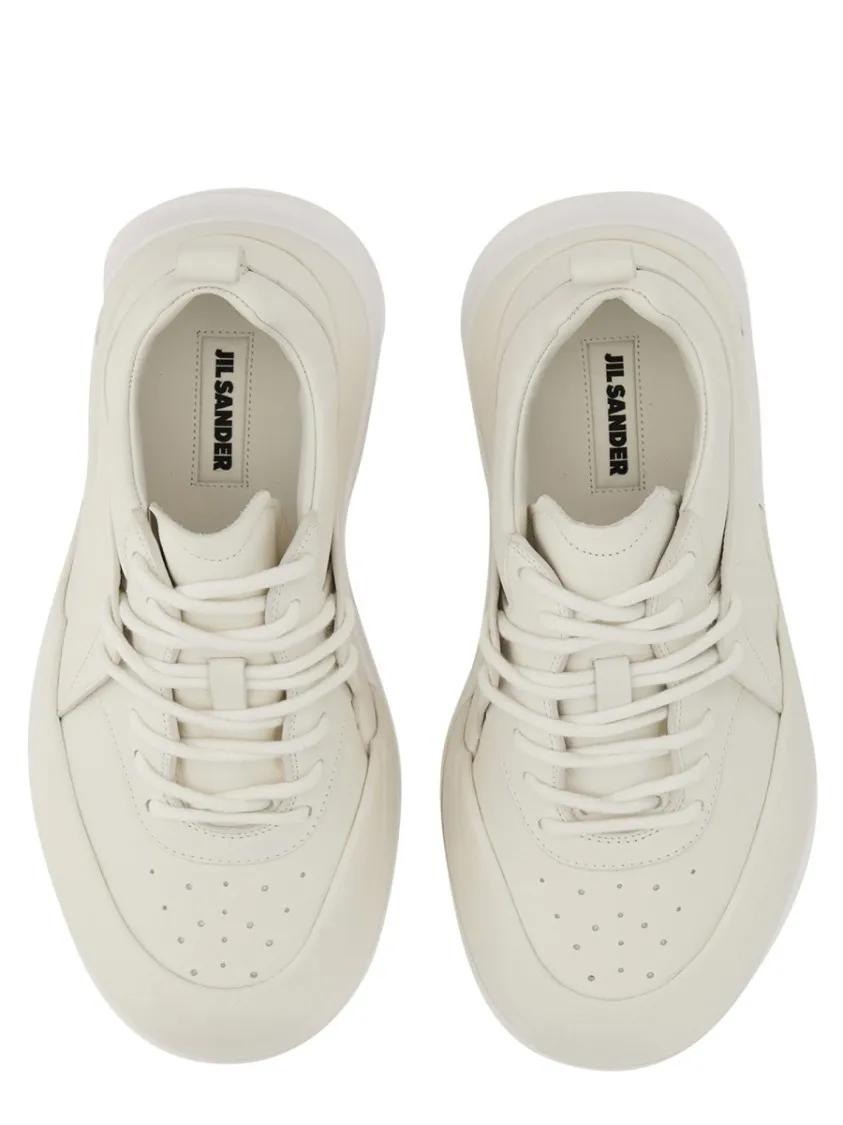 Thumbnail - Jil Sander Low-Top Sneaker - Orb Leather Sneakers With Chunky Sole - Gr. 40 (EU) - in Weiß - für Damen