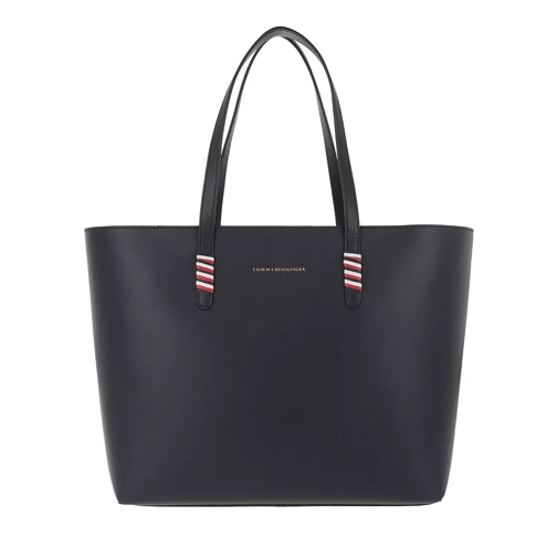 Tommy Hilfiger Stitch Leather Tote Tommy Navy Tote