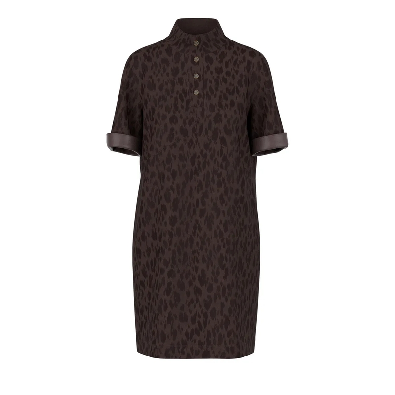 Marc Cain Mini-jurk Kleid seal brown