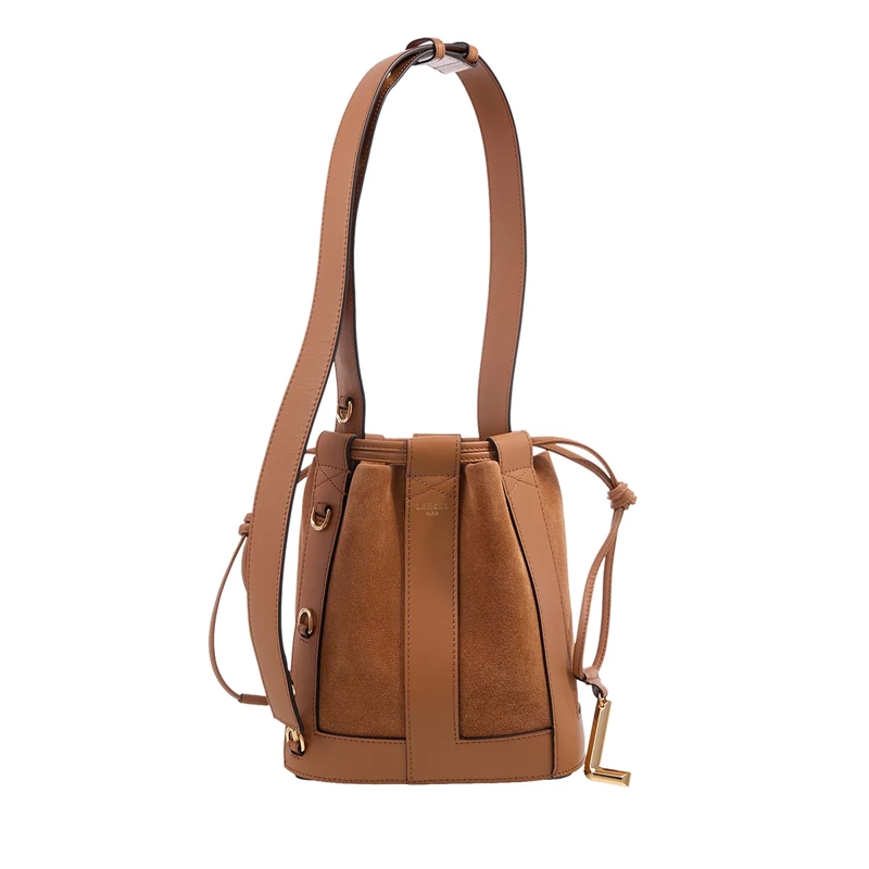 Lancel Bucket Bag Elles Suede Animation - S Bucket Bag Camel