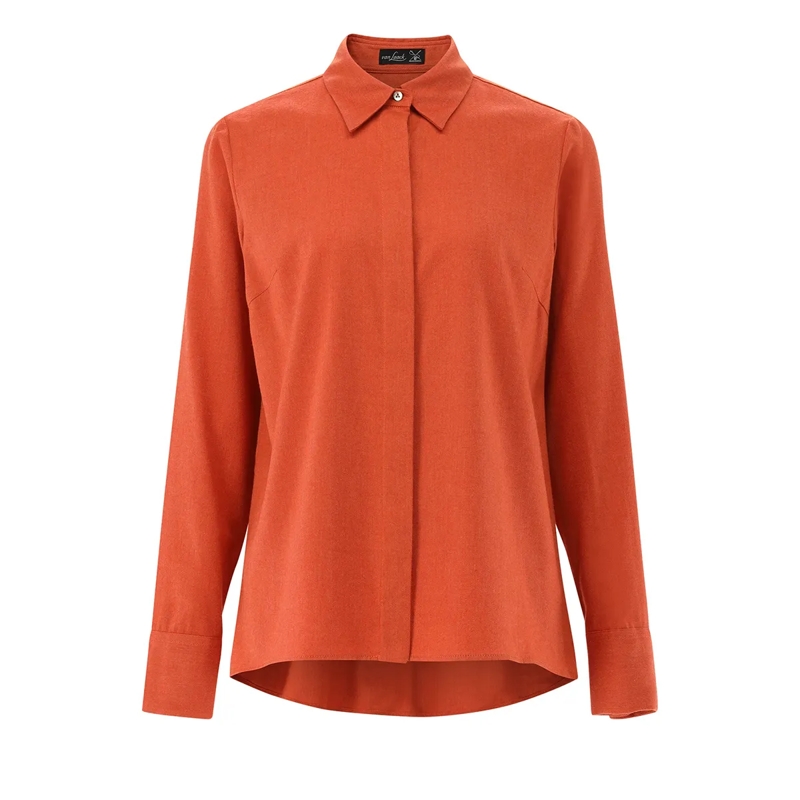 VAN LAACK Bluse Bluse Modern Fit Uni orange