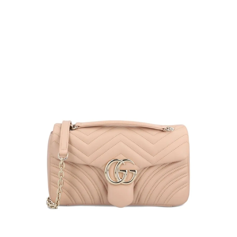 Gucci Schultertasche Rectangular Quilted Lamb Leather Bag Pink