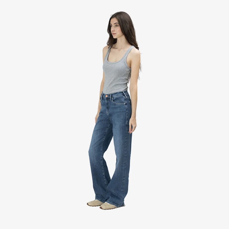 True Religion Jeans - Hohe Leibhöhe- Weites Bein- 5-Pocket-Style- Z blau(Image 3)