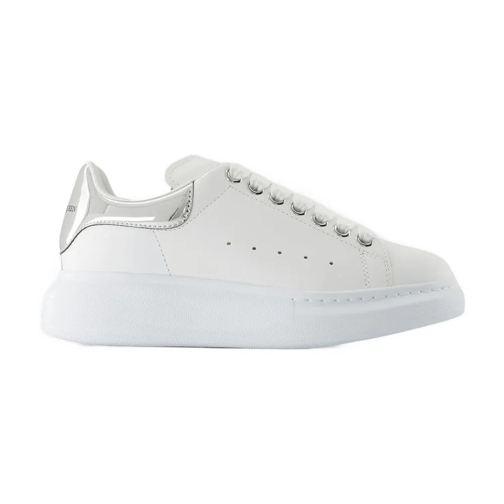 Alexander McQueen Low-Top Sneaker Chunky Sole Oversized Sneakers With Metallic Heel  White