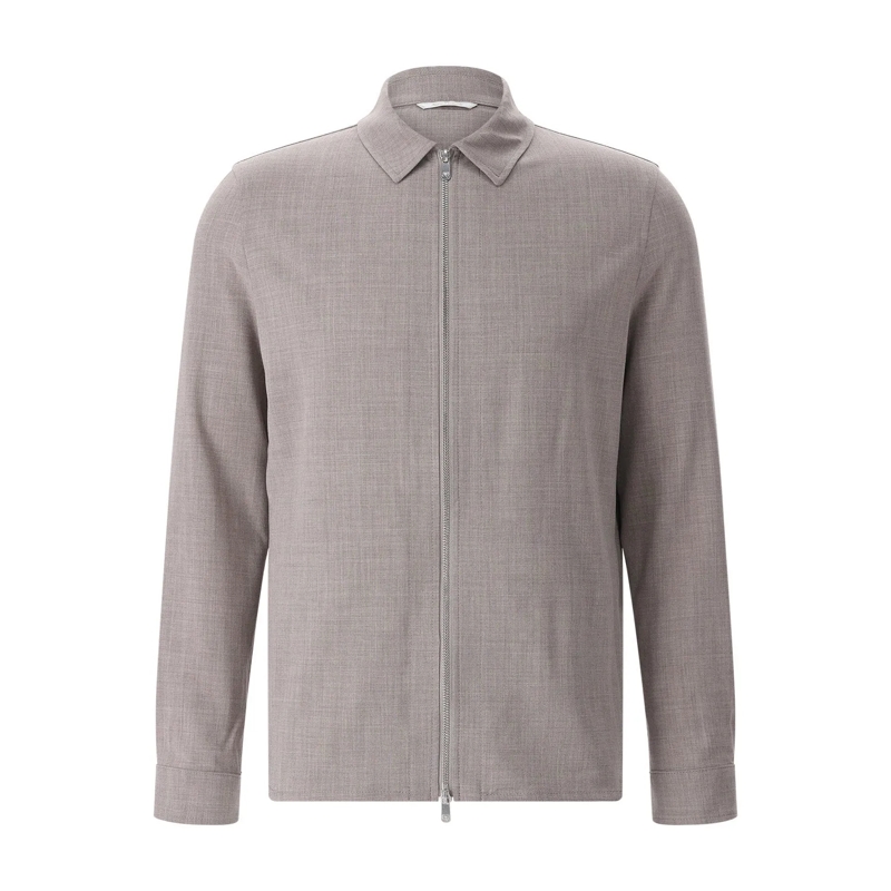 Marco Pescarolo Overgangsjas Jacke Avi aus Leinen grau