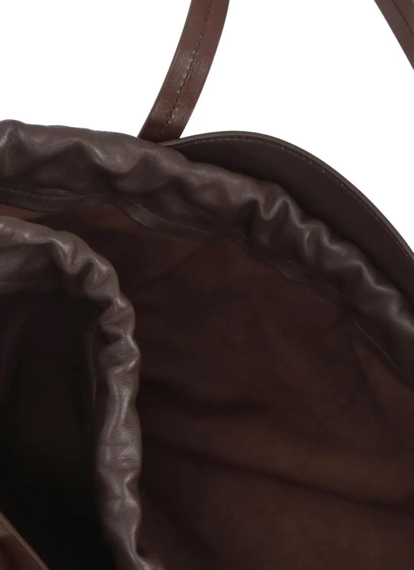 Thumbnail - Jil Sander Hobo Bags - Brown Leather Curve Shoulder Bag - Gr. unisize - in Braun - für Damen