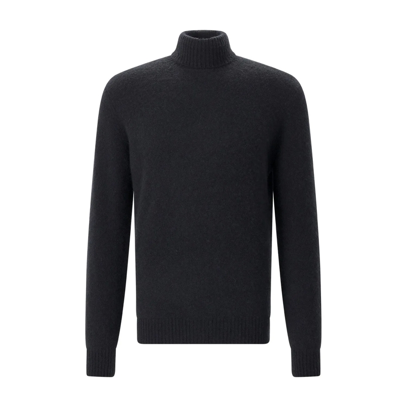 FILIPPO DE LAURENTIIS Pull à col roulé Pullover aus Kaschmir-Seide-Mix schwarz