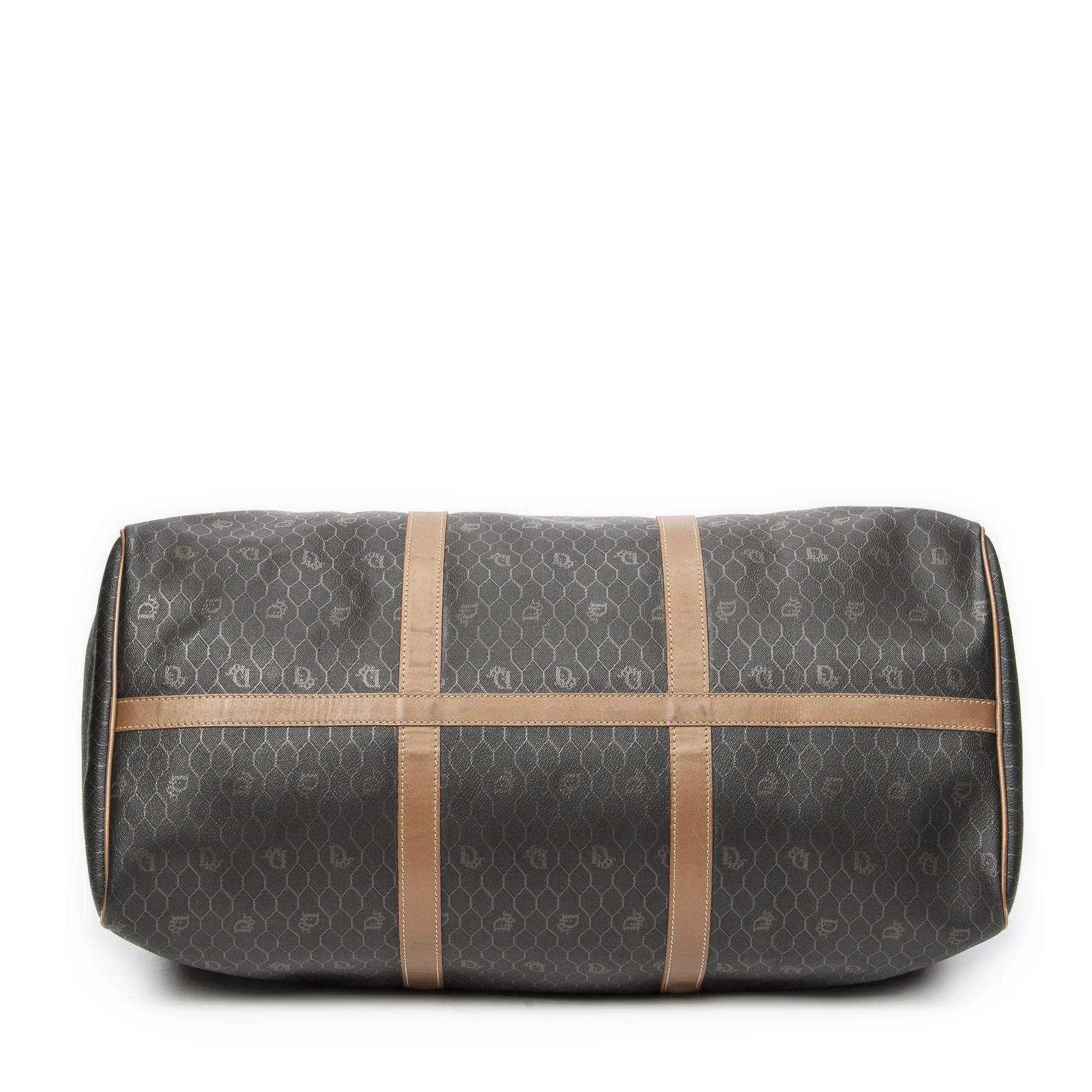 Thumbnail - Christian Dior Crossbody Bags - Vintage Large Travel Boston - Gr. unisize - in Grau - für Damen